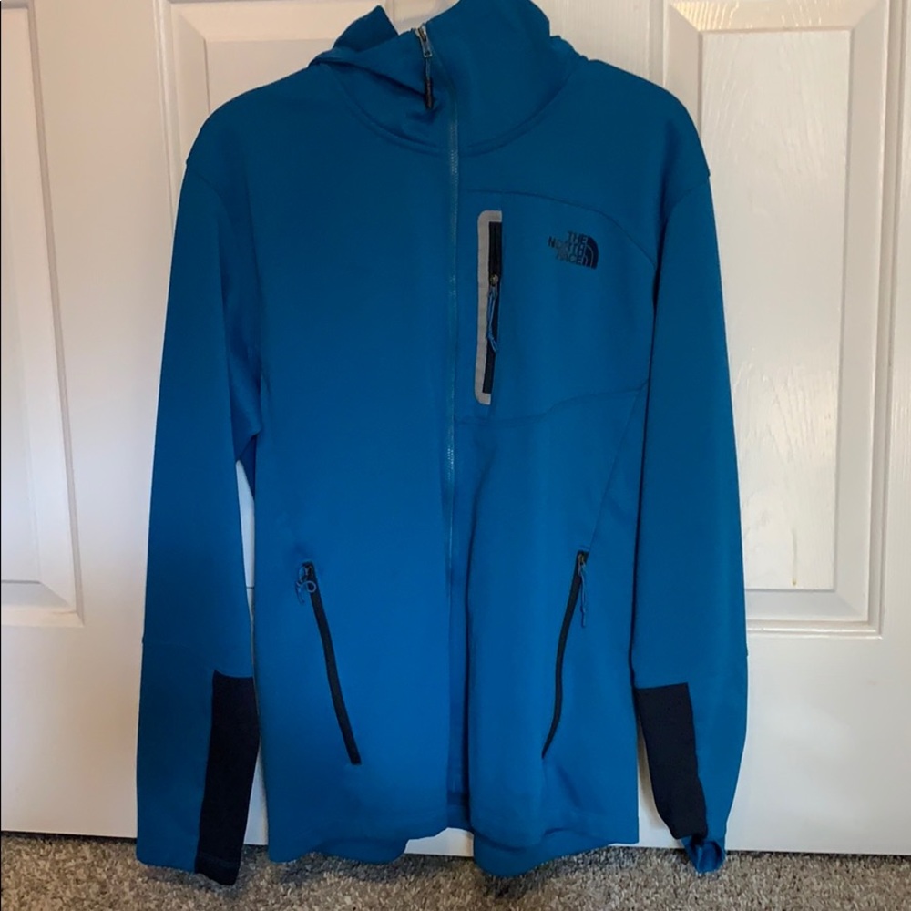 Blue zip up north face
